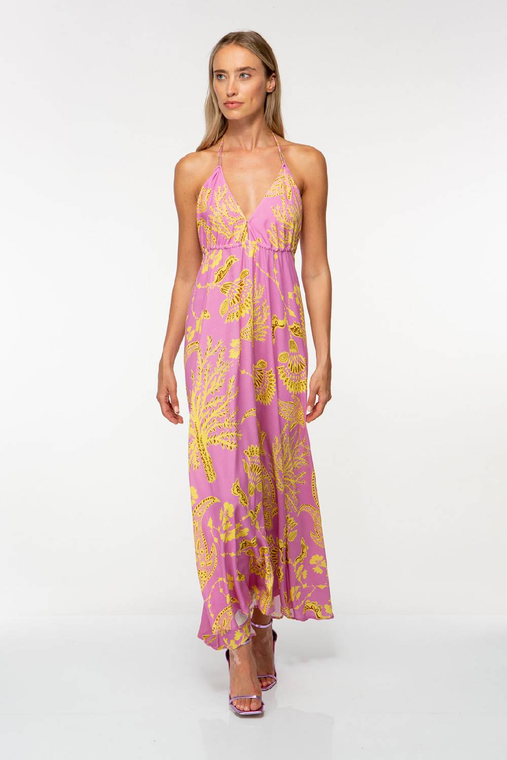 IVI GmbH CORAL FLOWER Maxikleid mit Print pink Cyber Monday