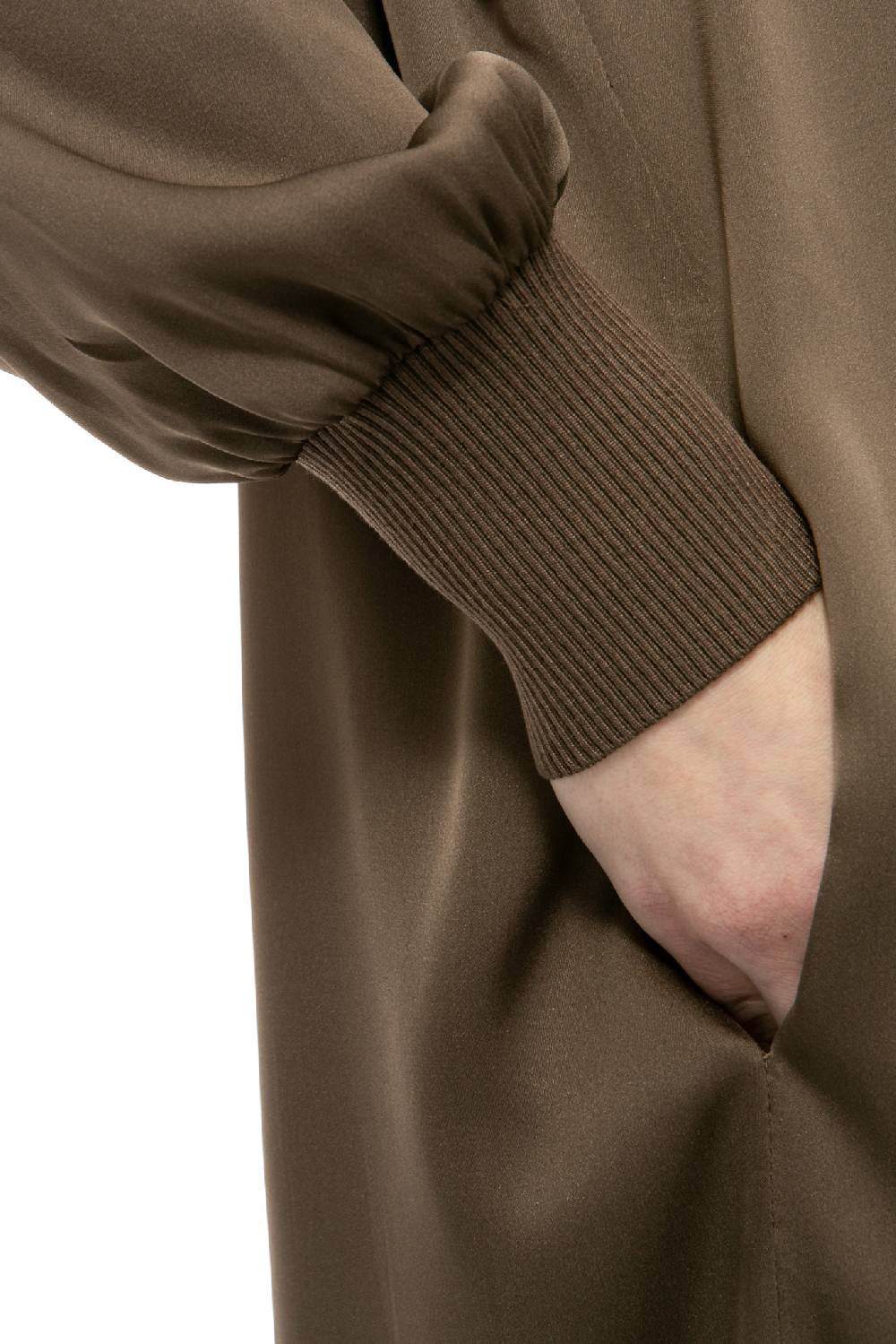 IVI GmbH SOLID SILK Tunika-Kleid olive Muttertagsangebot
