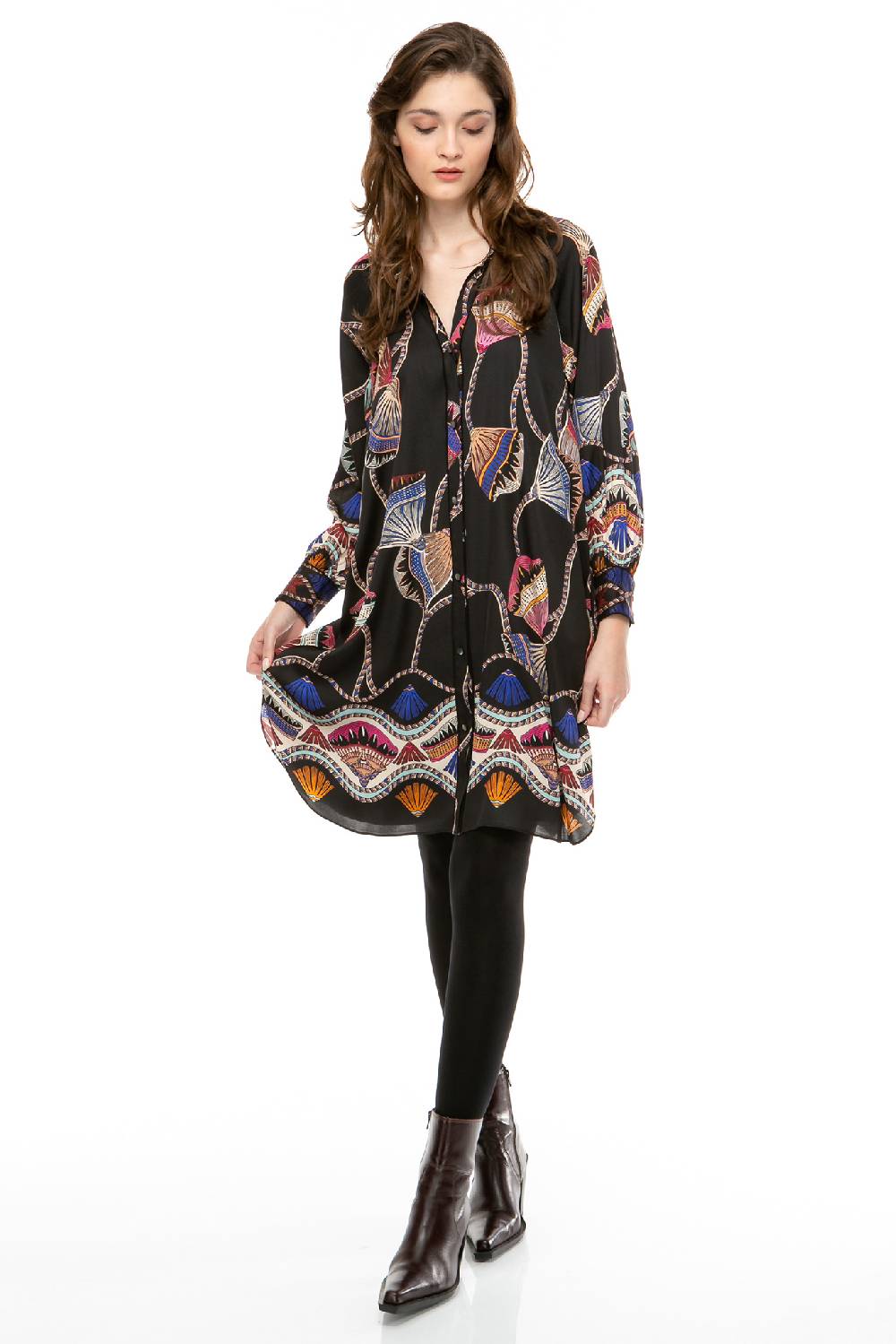 IVI GmbH LOTUS BLOSSOM Seidenkleid schwarz Tägliche Deals