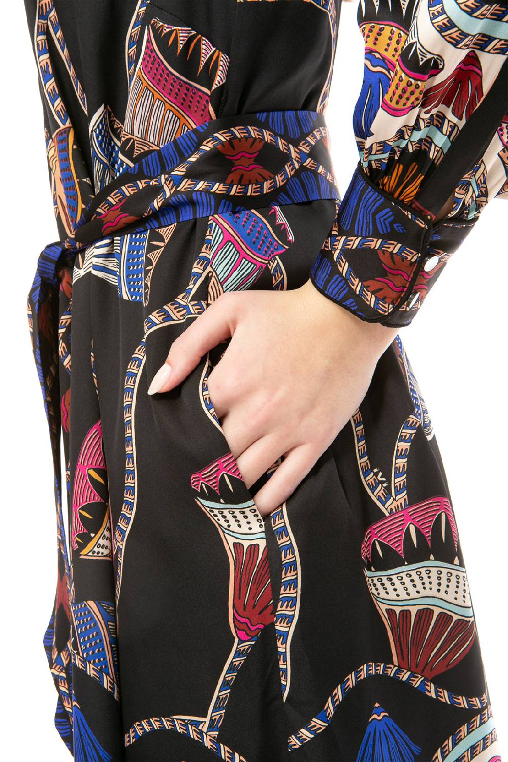 IVI GmbH LOTUS BLOSSOM Seidenkleid schwarz Tägliche Deals