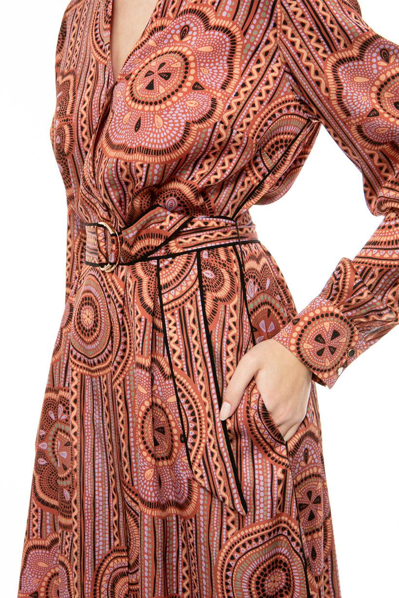 IVI GmbH MOSAIC Seidenkleid lilac Riesige Ersparnisse
