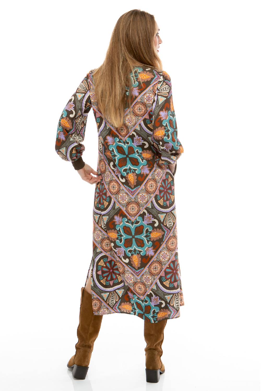 IVI GmbH VINTAGE FLOWERS Kleid olive VIP-Rabatte