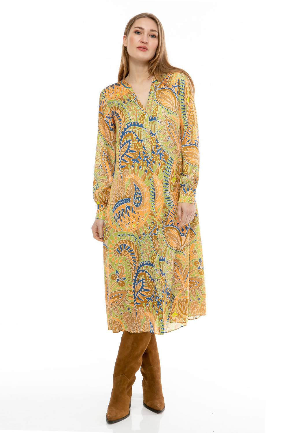 IVI GmbH PAISLEY ALLOVER Seidenkleid multicolor Super Sparpreis