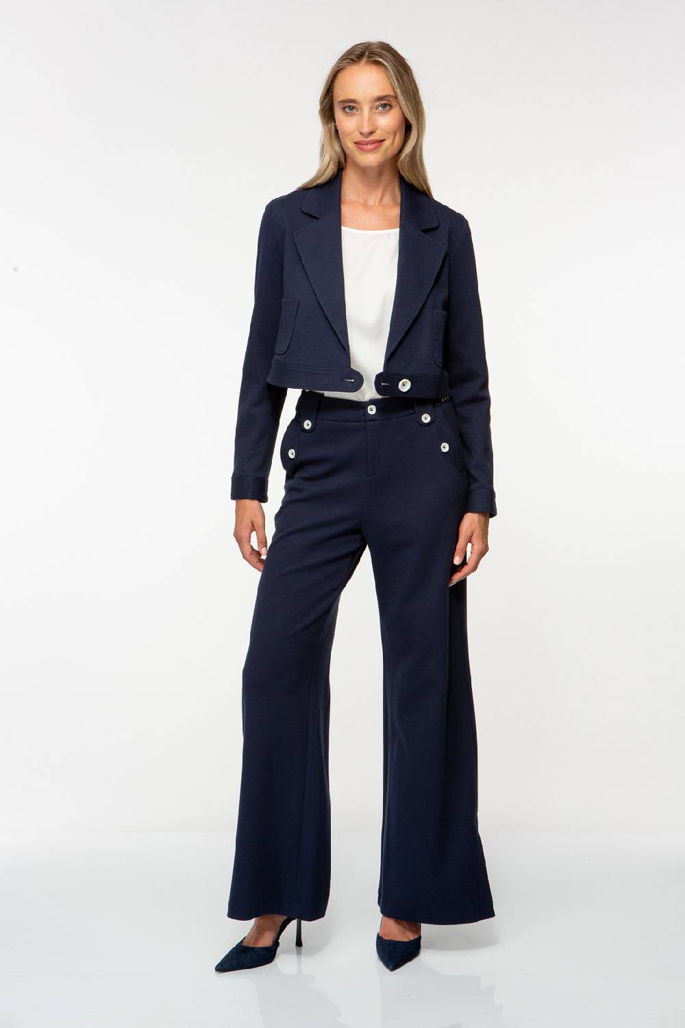 IVI GmbH SOLID JERSEY Verkürzter Blazer navy Super Rabatt