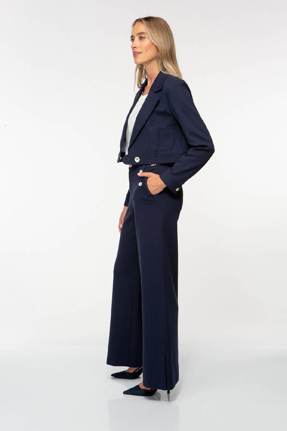 IVI GmbH SOLID JERSEY Verkürzter Blazer navy Super Rabatt
