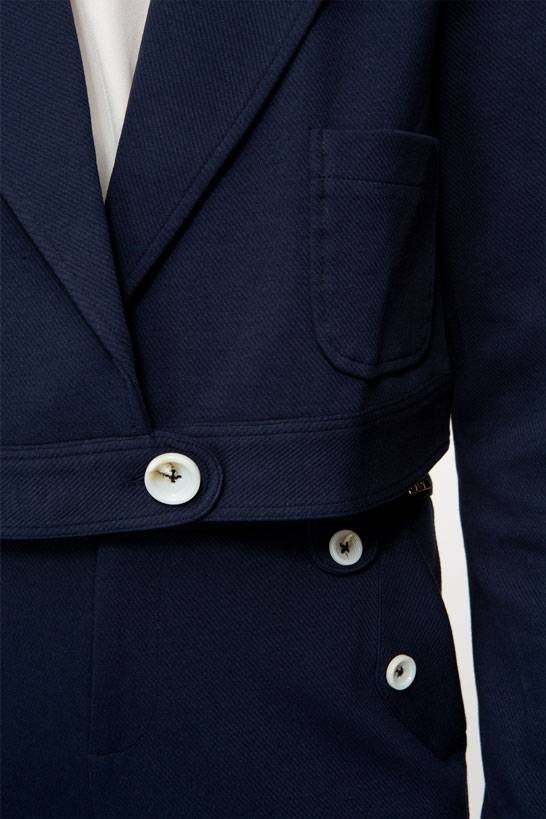 IVI GmbH SOLID JERSEY Verkürzter Blazer navy Super Rabatt