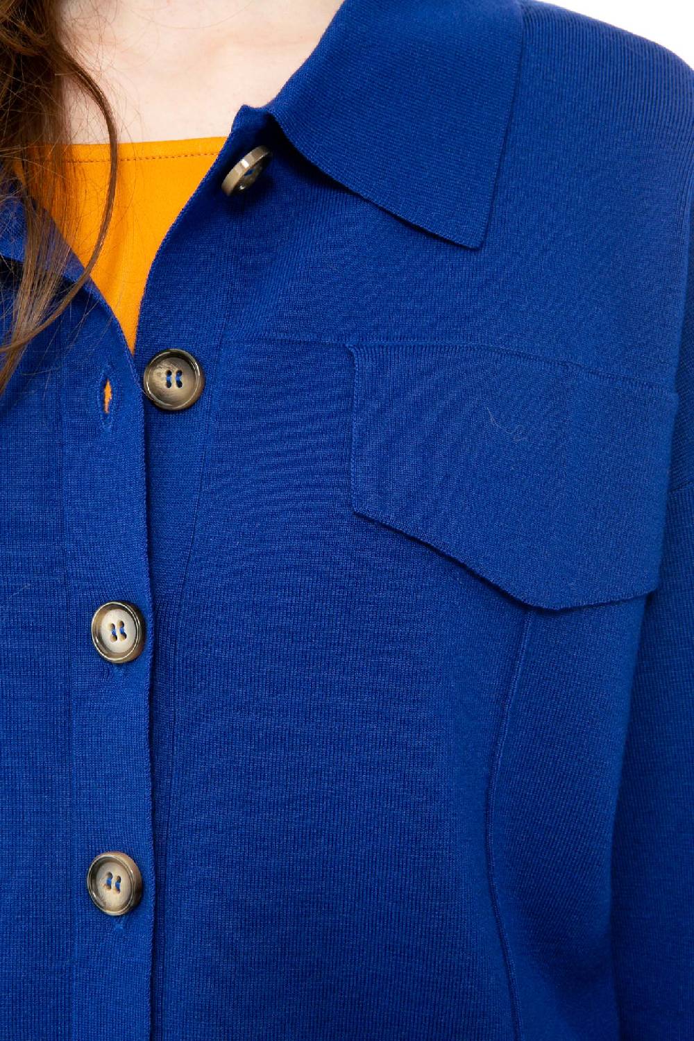 IVI GmbH SOLID KNIT Boxy Jacke royal blau Black Friday Preise