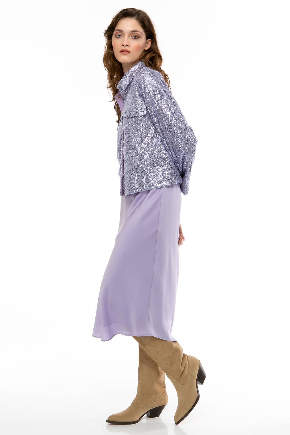 IVI GmbH SEQUINS Boxy Jacke lila 2025