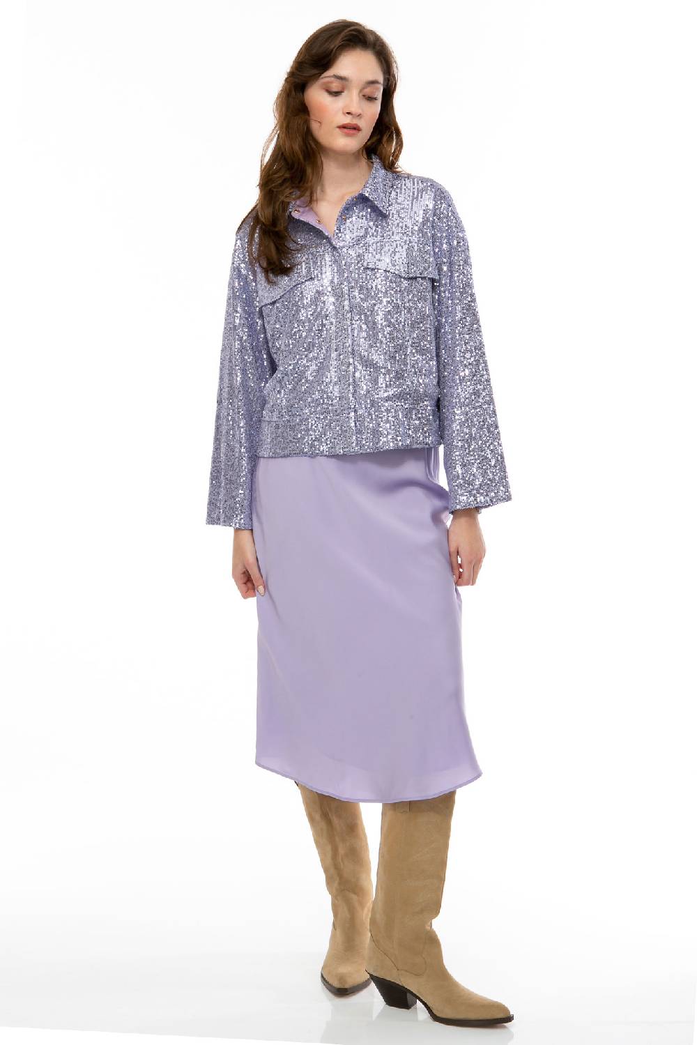 IVI GmbH SEQUINS Boxy Jacke lila 2025