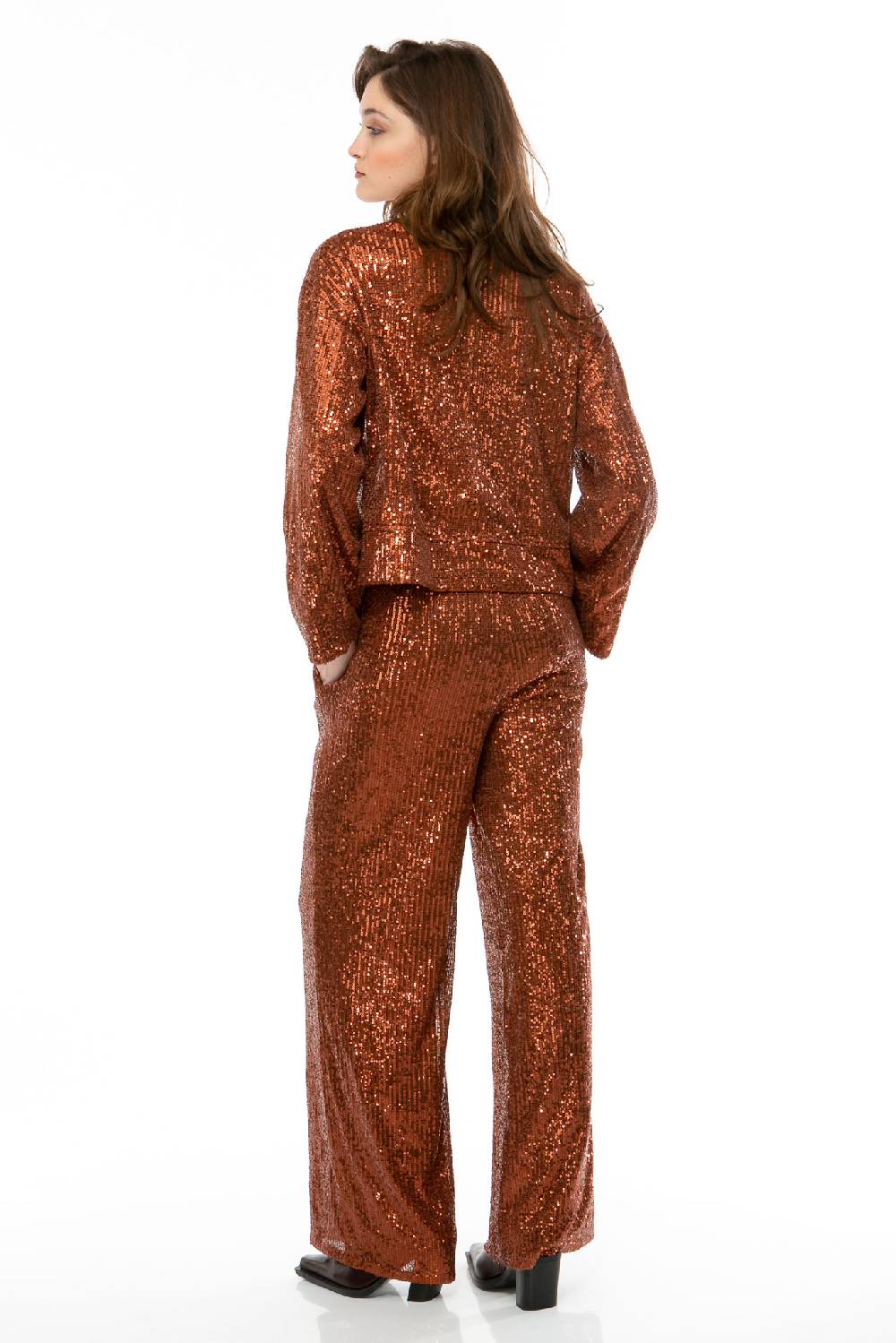 IVI GmbH SEQUINS Boxy Jacke cognac Online