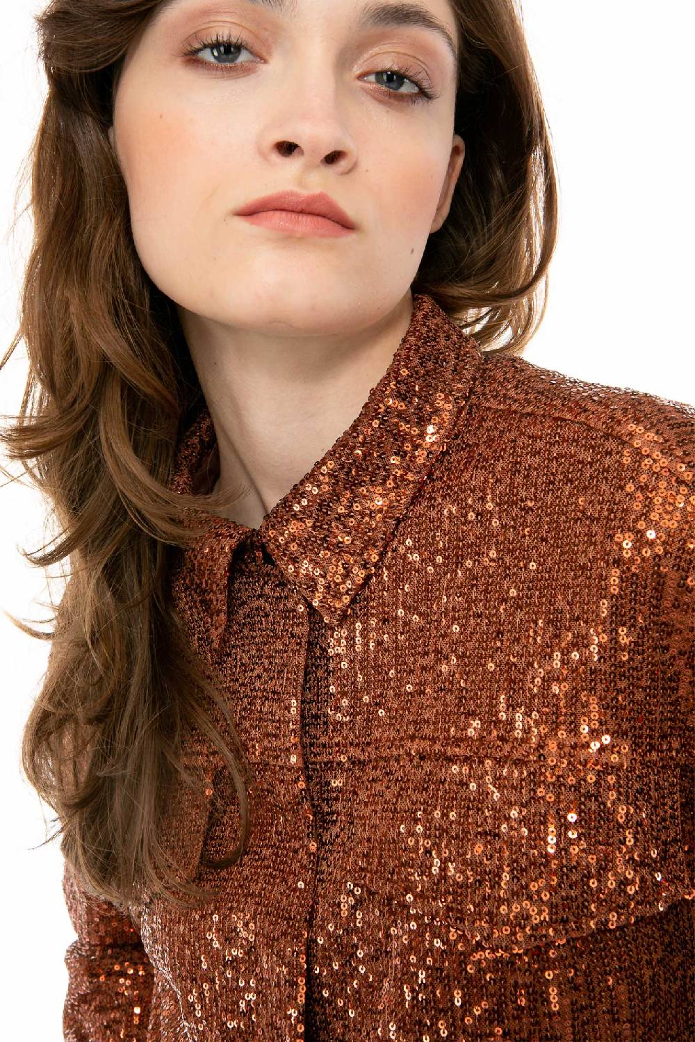 IVI GmbH SEQUINS Boxy Jacke cognac Online