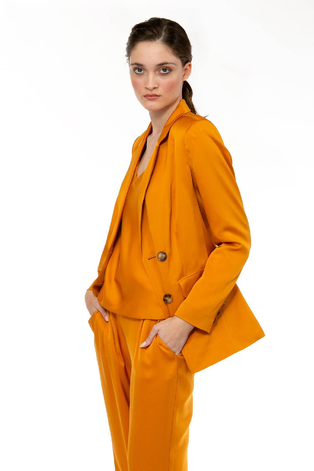 IVI GmbH SOLID SILK Blazer safran Günstiger Verkauf