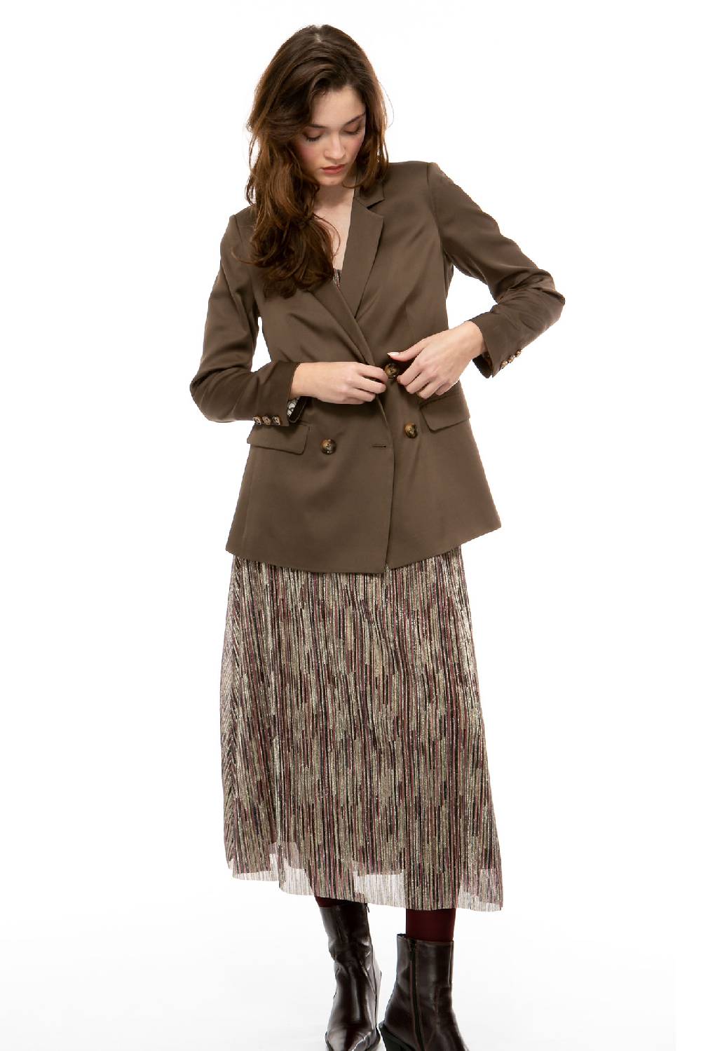 IVI GmbH SOLID SILK Blazer olive Meist gekauft