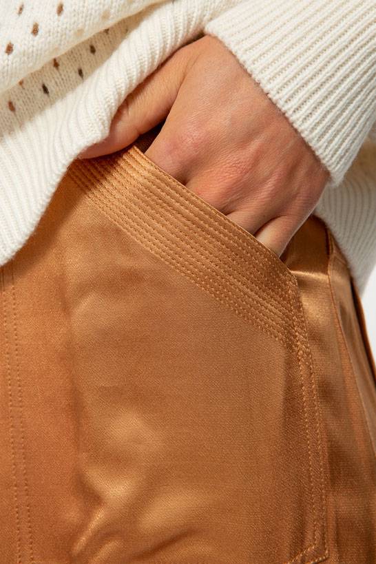 IVI GmbH SATEEN Hose mit Cargo Details terra Flash Sale