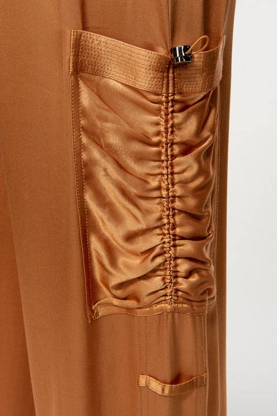 IVI GmbH SATEEN Hose mit Cargo Details terra Flash Sale