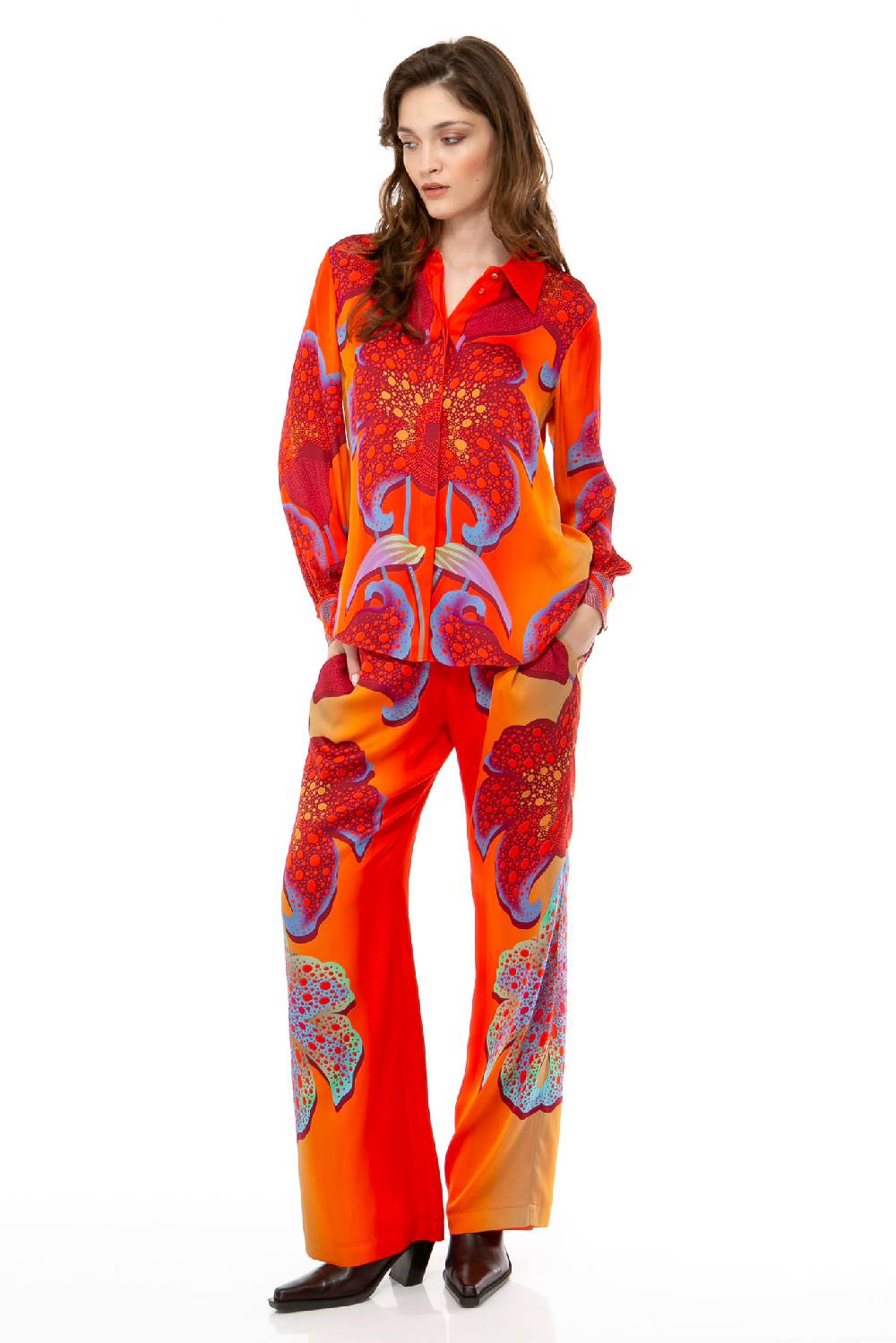 IVI GmbH PARADISE FLOWER Seidenhose lipstick Exklusivangebot