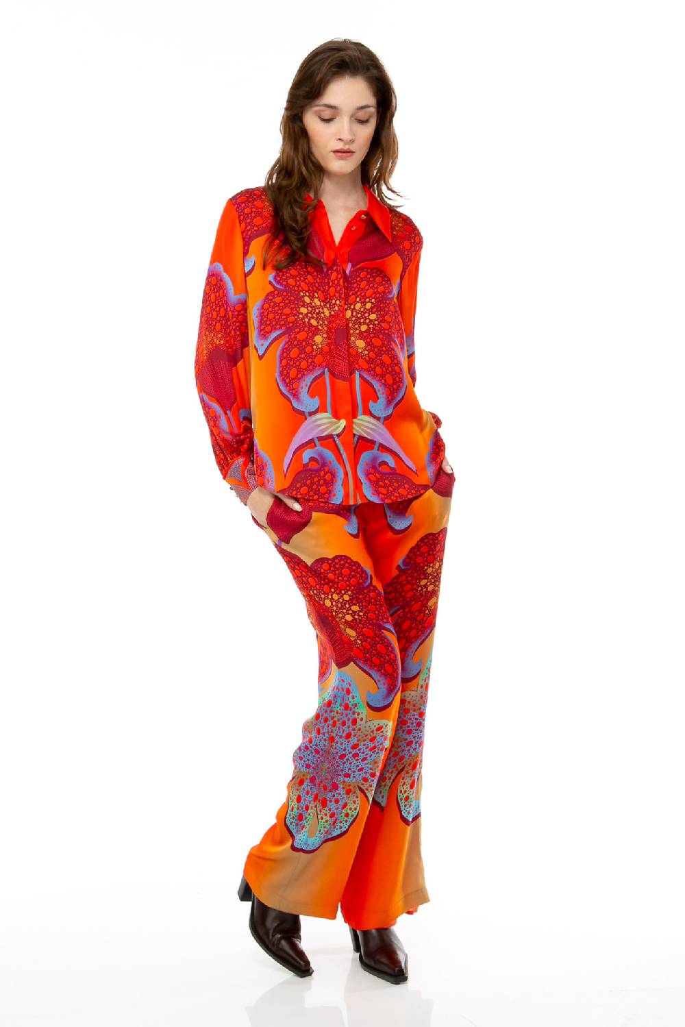 IVI GmbH PARADISE FLOWER Seidenhose lipstick Exklusivangebot