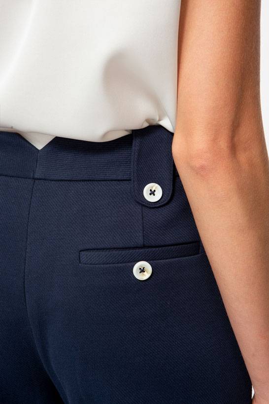 IVI GmbH SOLID JERSEY Bootcut Hose navy Heißer Verkauf