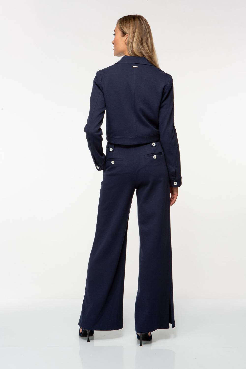 IVI GmbH SOLID JERSEY Bootcut Hose navy Heißer Verkauf