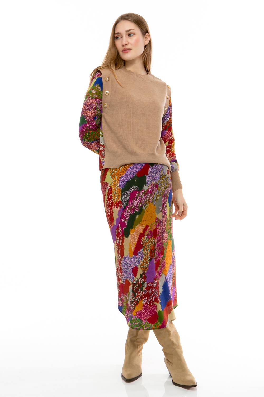 IVI GmbH FLOWER FIELDS Pullunder mit integrierter Bluse multicolor Vierteljährliche Förderung