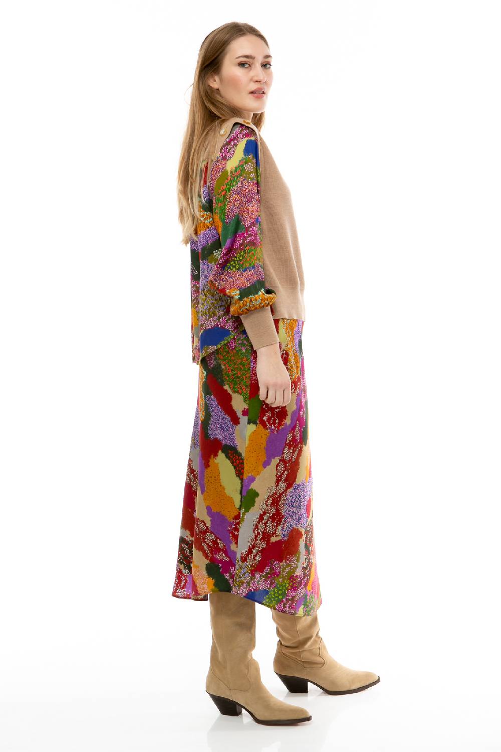 IVI GmbH FLOWER FIELDS Pullunder mit integrierter Bluse multicolor Vierteljährliche Förderung