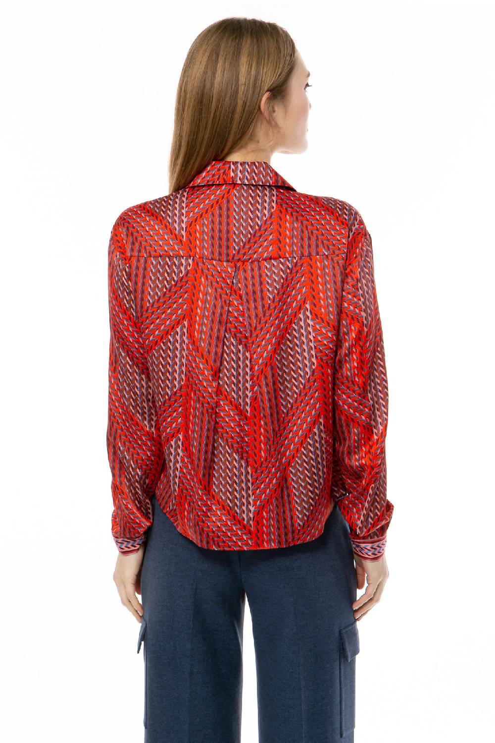 IVI GmbH STRIPES Cropped Bluse rot Verkauf