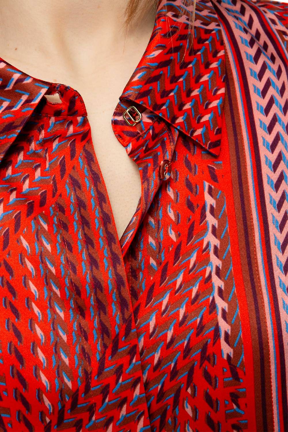 IVI GmbH STRIPES Cropped Bluse rot Verkauf
