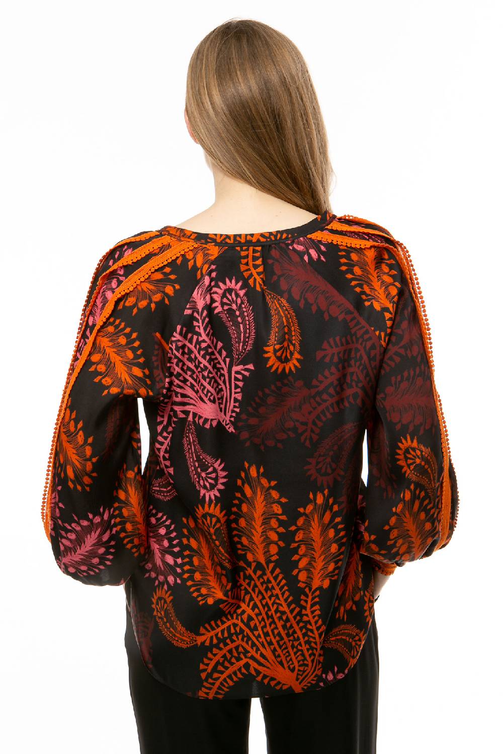 IVI GmbH WILD HERBS Bluse mit Stickdetails schwarz Fabrikverkauf