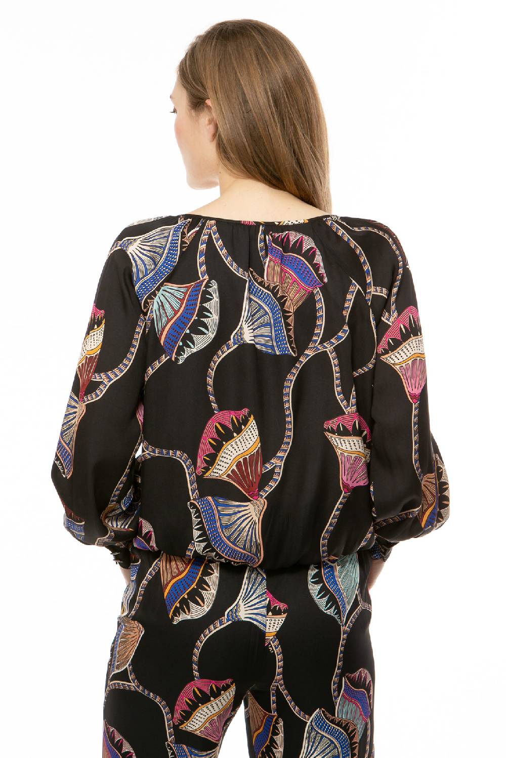 IVI GmbH LOTUS BLOSSOM Wickelbluse schwarz Rabatt