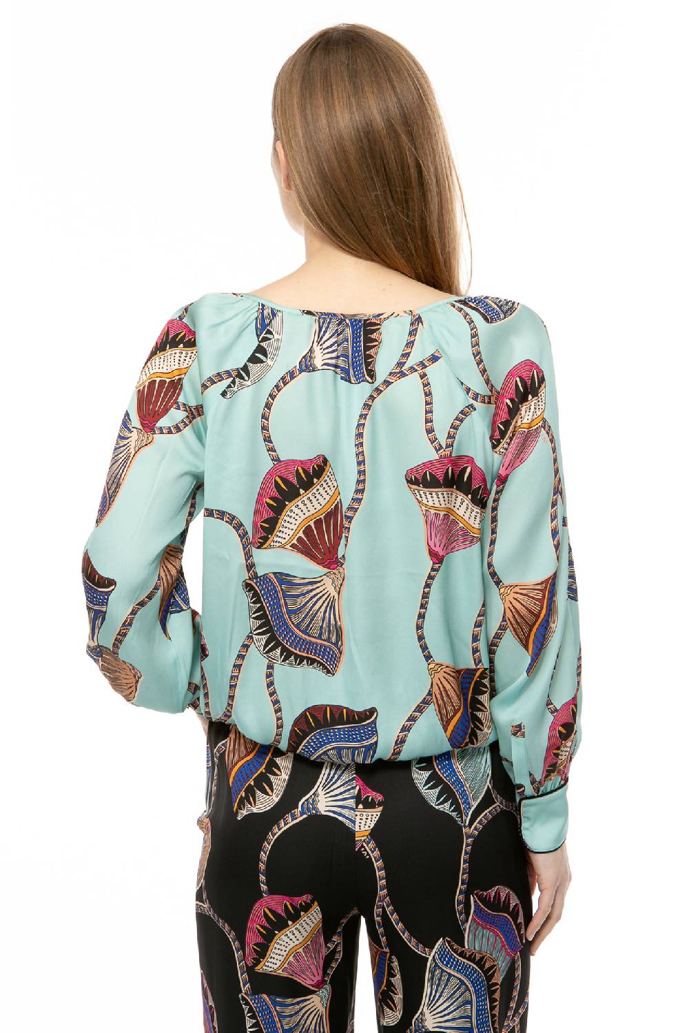 IVI GmbH LOTUS BLOSSOM Wickelbluse türkis Günstig kaufen