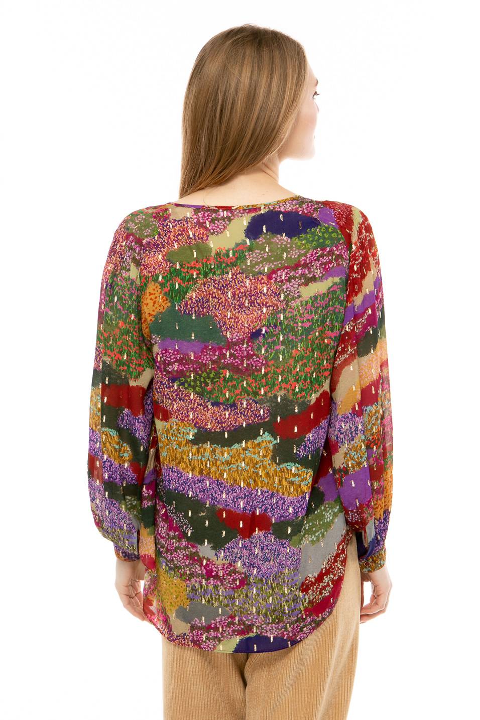 IVI GmbH FLOWER FIELDS Organza Bluse multicolor Exklusivangebot