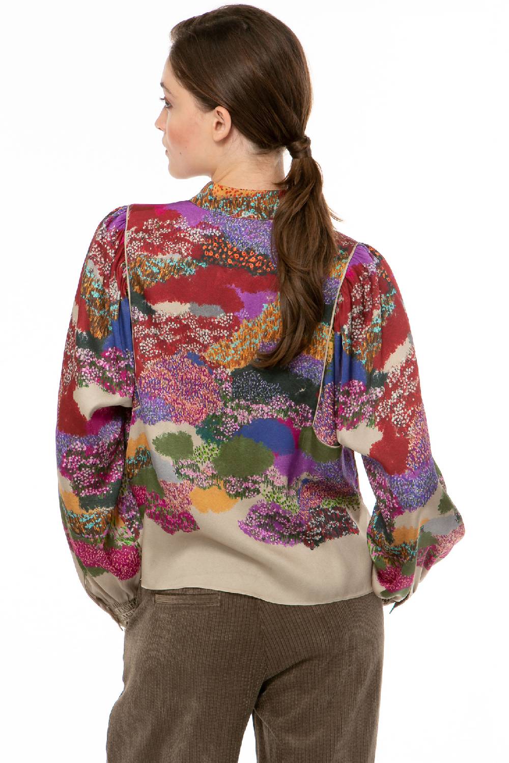 IVI GmbH FLOWER FIELDS Cropped Bluse multicolor Preisnachlass