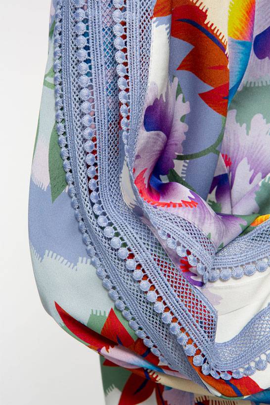 IVI GmbH PIXEL PAISLEY Seidenbluse lavendel Saisonschlussverkauf