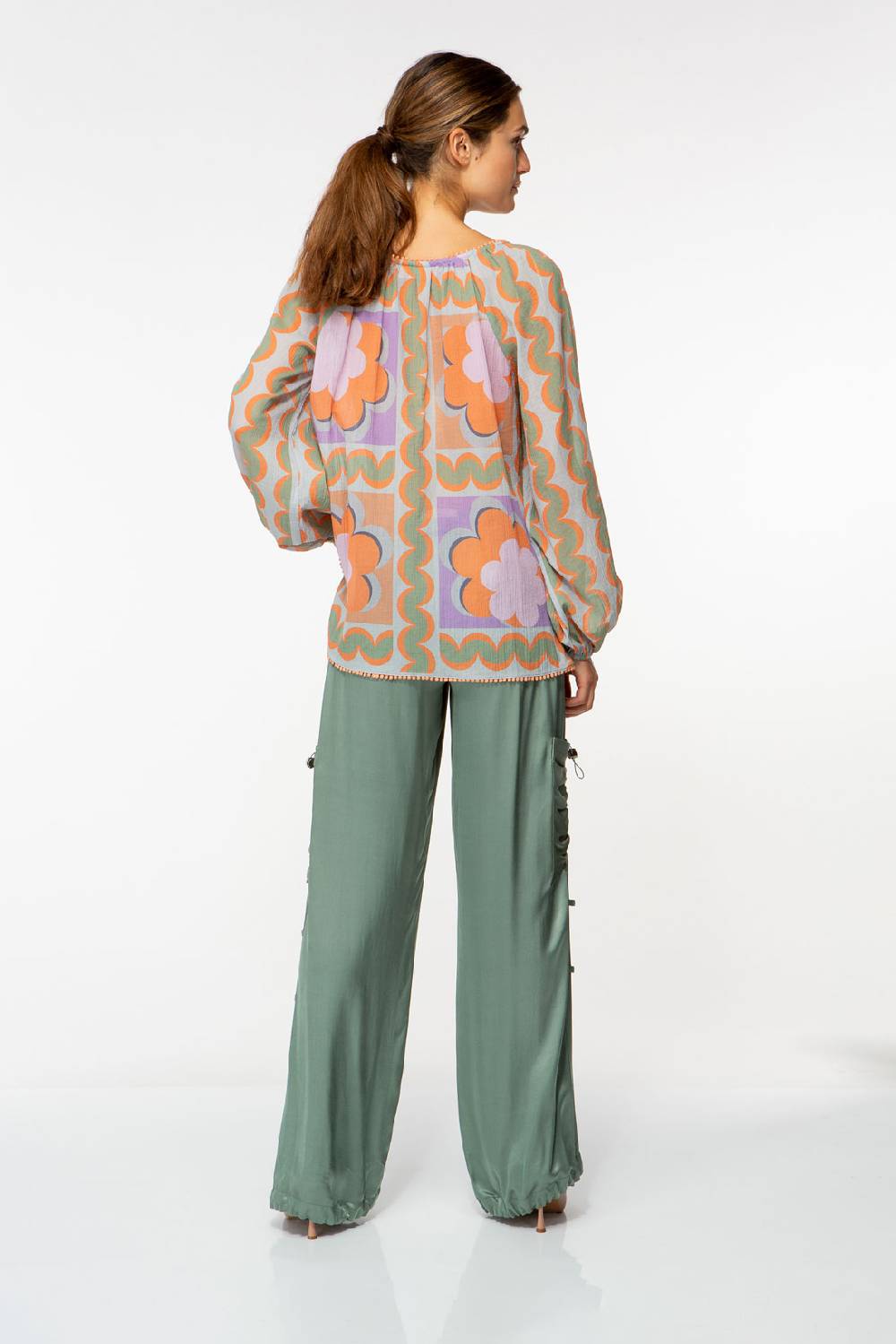 IVI GmbH CHECKED FLOWER Baumwollbluse mit Print multicolor Osterangebot