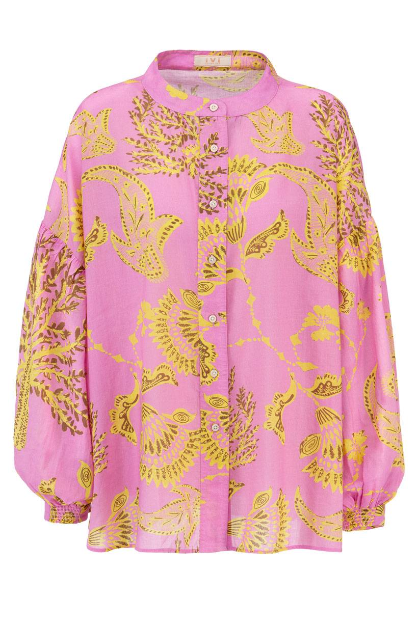 IVI GmbH CORAL FLOWER Baumwollbluse mit Print pink Exklusive Angebote