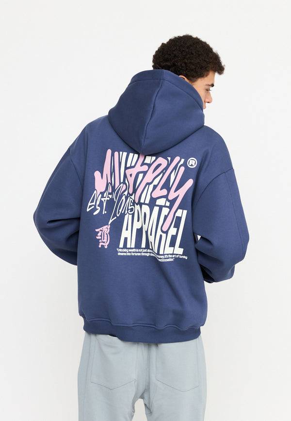 Multiply Spparel Oversize Zip Hoodie BETRAYAL Night Shadow Bestseller