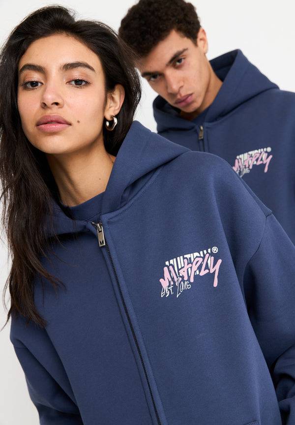 Multiply Spparel Oversize Zip Hoodie BETRAYAL Night Shadow Bestseller