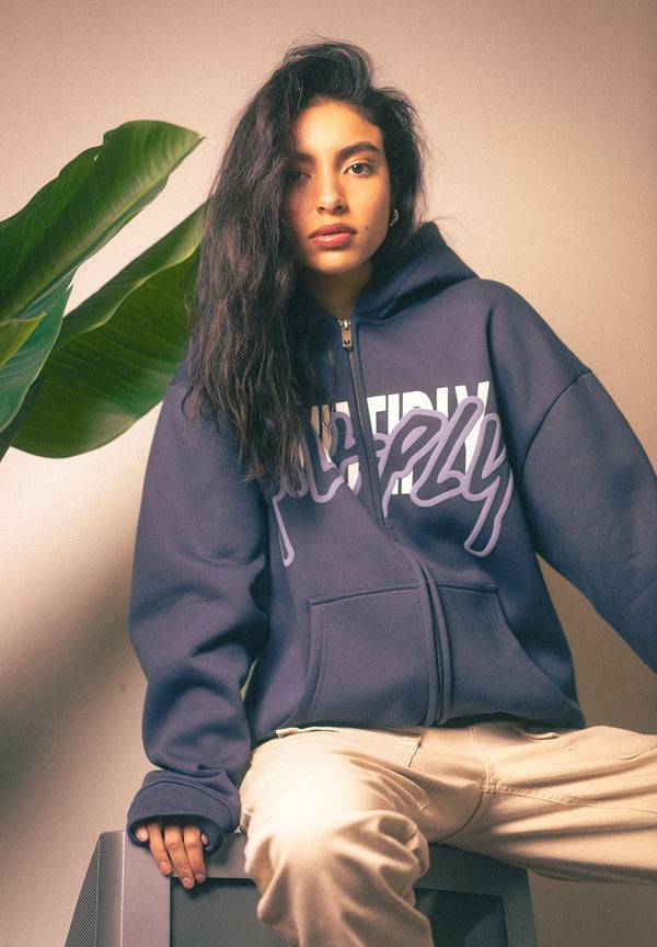 Multiply Spparel Oversize Zip Hoodie STRESS Night Shadow Räumungsverkauf
