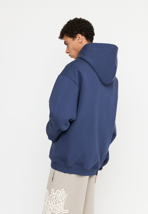 Multiply Spparel Oversize Zip Hoodie STRESS Night Shadow Räumungsverkauf