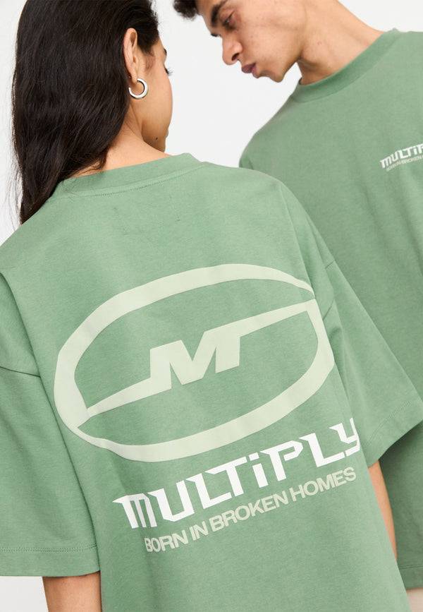 Multiply Spparel Oversize T-Shirt BROKEN IDENTITY Hedge Green Riesige Ersparnisse