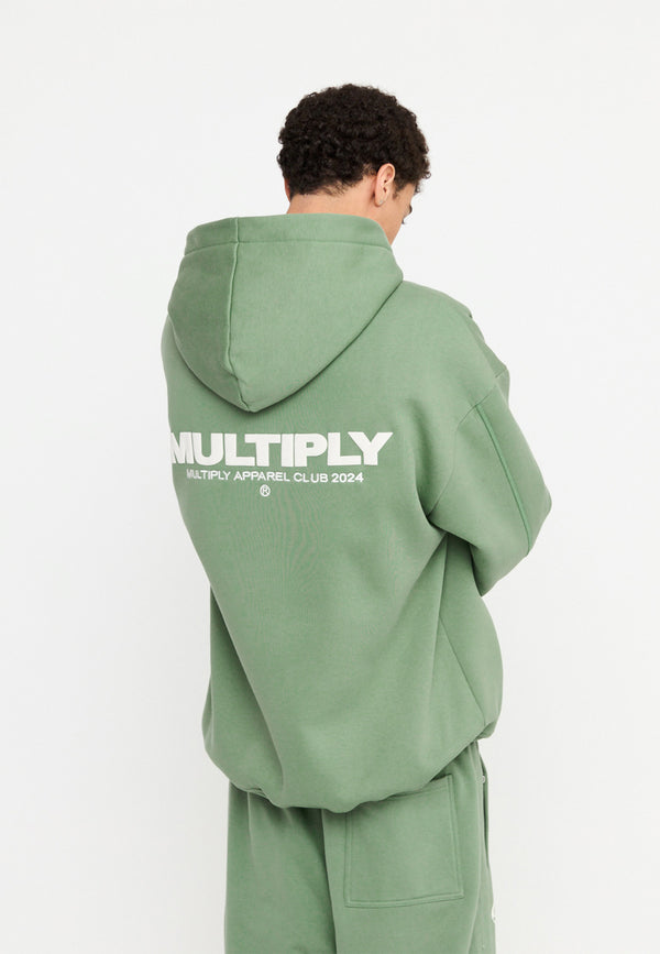 Multiply Spparel Oversize Zip Hoodie MULTIPLY Hedge Green Tiefpreis