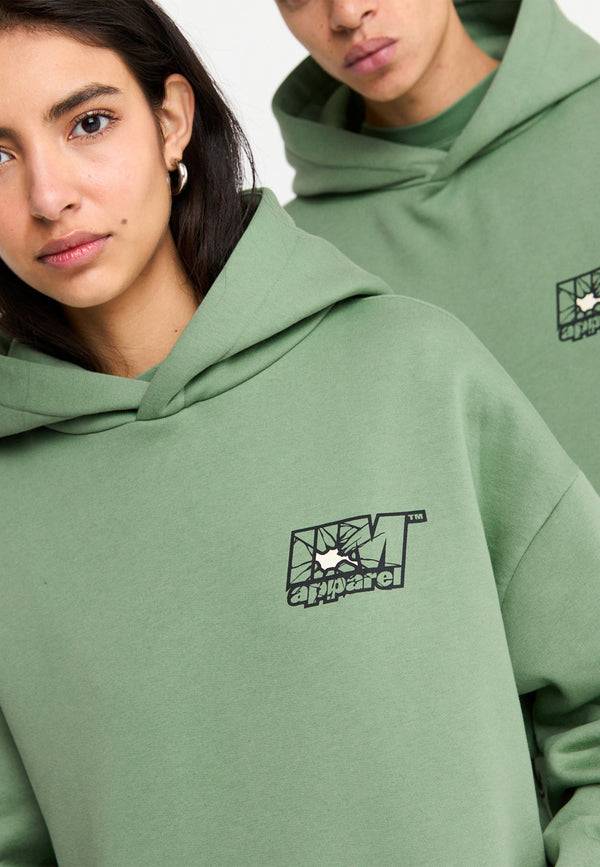 Multiply Spparel Oversize Hoodie INSECURITY Hedge Green Letzte 3 Tage