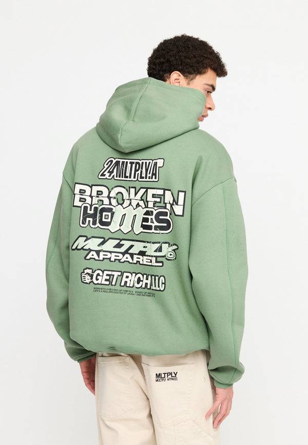 Multiply Spparel Oversize Hoodie TRAUMA Hedge Green JETZT KAUFEN