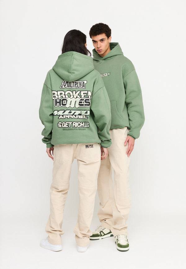 Multiply Spparel Oversize Hoodie TRAUMA Hedge Green JETZT KAUFEN