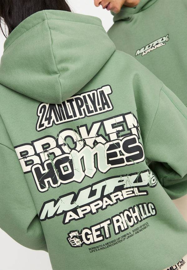 Multiply Spparel Oversize Hoodie TRAUMA Hedge Green JETZT KAUFEN