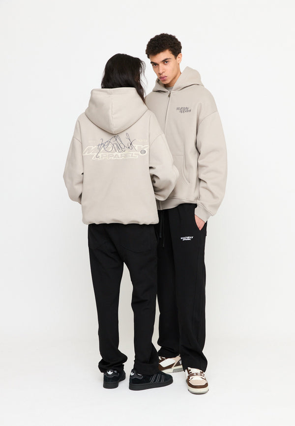 Multiply Spparel Oversize Zip Hoodie FRIENDLESS String Letzter Tag