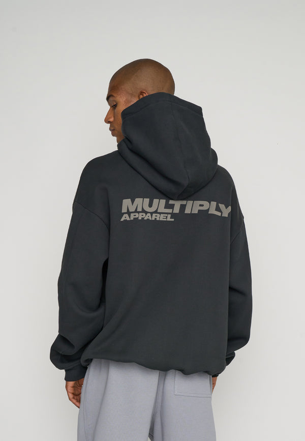 Multiply Spparel Oversize Hoodie BASIQUE Black Soda Super Rabatt