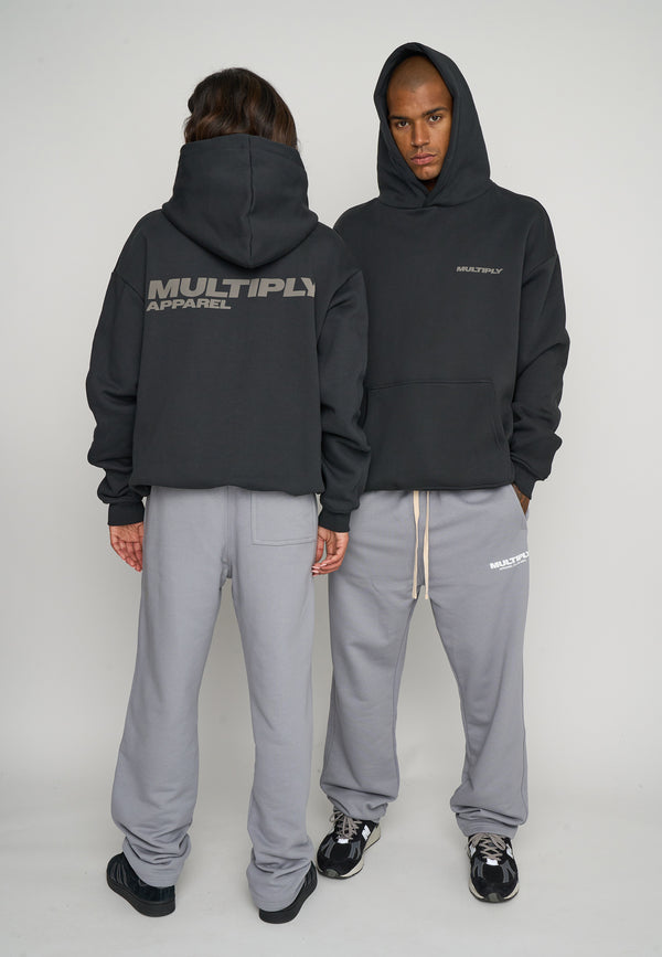 Multiply Spparel Oversize Hoodie BASIQUE Black Soda Super Rabatt