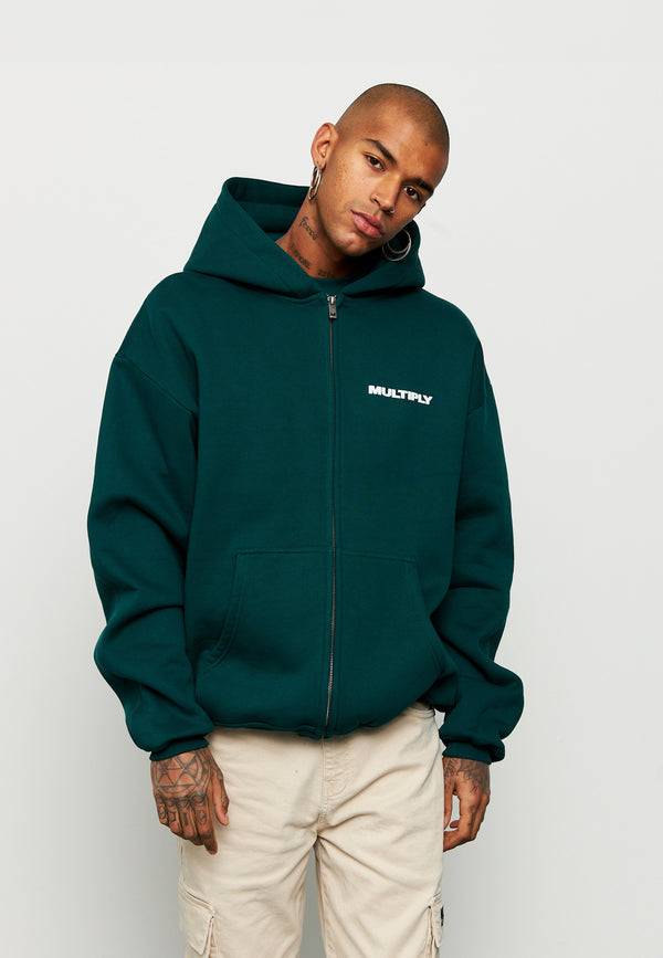 Multiply Spparel Oversize Zip Hoodie MULTIPLY Botanical Garden Riesige Rabatte