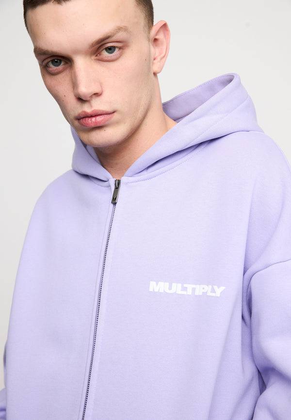 Multiply Spparel Oversize Zip Hoodie MULTIPLY Lavender Im Verkauf